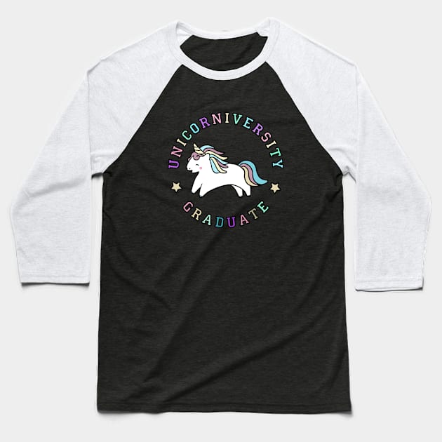 Unicorniversity Graduate Unisexunicorn Tee Funny Cute Unicorn Gift Kawaii Unicorn Horse Baseball T-Shirt by huepham613